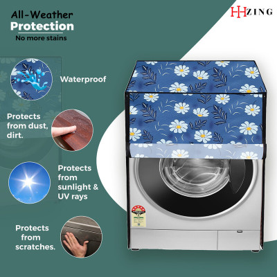 Hizing Front Loading Washing Machine  Cover(Width: 61 cm, Grey, Yellow)