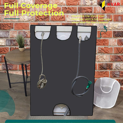 KVAR Front Loading Washing Machine  Cover(Width: 67 cm, Grey)