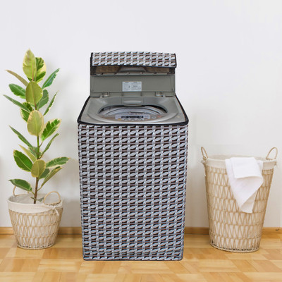 Glassiano Top Loading Washing Machine  Cover(Width: 58 cm, Silver, Brown)