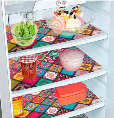 Crosmo Fridge Mat(Width: 43 cm, Yellow)
