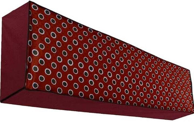 KRISHNAVIDYA ENTERPRISE Air Conditioner  Cover(Width: 88.9 cm, Maroon, White)