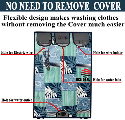 SAVEIT Top Loading Washing Machine  Cover(Width: 89 cm, Blue, Orange)