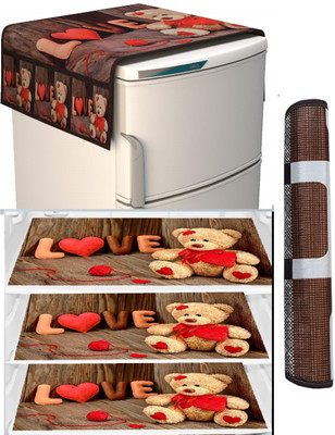 REVEXO Refrigerator  Cover(Width: 53 cm, Multicolor)