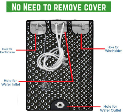 Nitasha Front Loading Washing Machine  Cover(Width: 60 cm, Grey, White, Green)