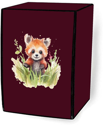 Delideal Front Loading Washing Machine  Cover(Width: 53 cm, Maroon)