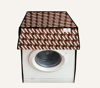 GURU-ISHMA Front Loading Washing Machine  Cover(Width: 60.96 cm, Brown, Silver)