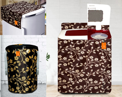RELOOK INDUSTRIES Semi-Automatic Washing Machine  Cover(Width: 79 cm, Brown)