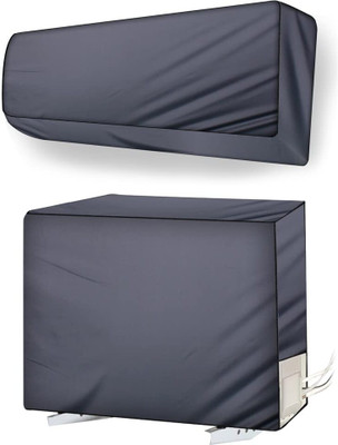 SO HOMEFURNISHING Air Conditioner  Cover(Width: 113.8 cm, Grey)