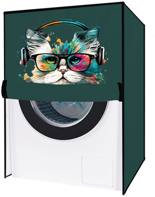 Delideal Front Loading Washing Machine  Cover(Width: 68 cm, Green)