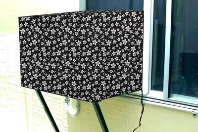 Lala Maneet Air Conditioner  Cover(Width: 68.58 cm, Black Flower)