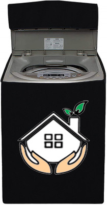 JM Homefurnishings Top Loading Washing Machine  Cover(Width: 67 cm, Black)