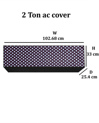 AAVYA UNIQUE FASHION Air Conditioner  Cover(Width: 102.68 cm, White,Brown)