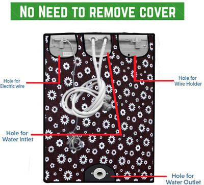 Nitasha Front Loading Washing Machine  Cover(Width: 61 cm, Brown, White)
