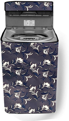 JM Homefurnishings Top Loading Washing Machine  Cover(Width: 55 cm, Gray, Blue)