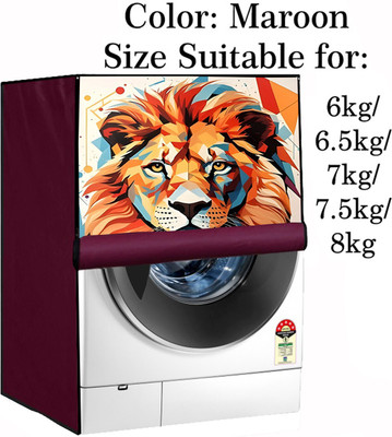 Declooms Front Loading Washing Machine  Cover(Width: 61 cm, Maroon)