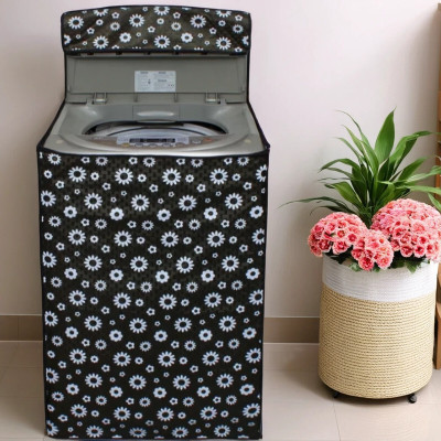 REVEXO Top Loading Washing Machine  Cover(Width: 58.42 cm, Black, White)