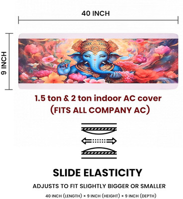 Aadvay and Advika Air Conditioner  Cover(Width: 101.6 cm, Multicolor::Blue)