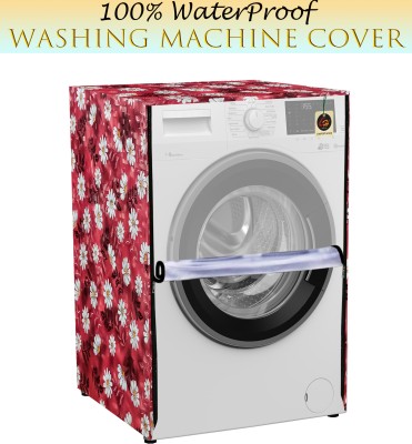 Comfort House Front Loading Washing Machine  Cover(Width: 58 cm, Maroon, trasparent)