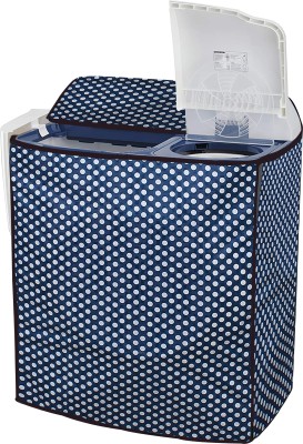 Star Weaves Semi-Automatic Washing Machine  Cover(Width: 84 cm, Blue, White)