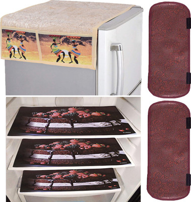KUBER INDUSTRIES Refrigerator  Cover(Width: 56 cm, Cream)