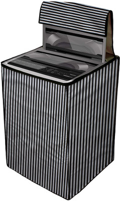 Star Weaves Top Loading Washing Machine  Cover(Width: 58 cm, White, Black)