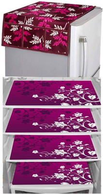 LAPHINO Refrigerator  Cover(Width: 100 cm, PINK)