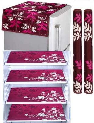 LAPHINO Refrigerator  Cover(Width: 100 cm, PINK)