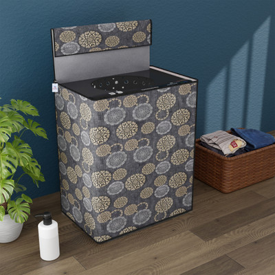 Heart Home Top Loading Washing Machine  Cover(Width: 60 cm, Black)