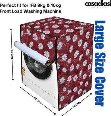 Casadiasi Front Loading Washing Machine  Cover(Width: 66 cm, Maroon)