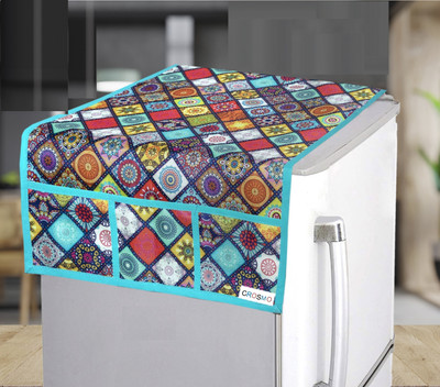 Crosmo Refrigerator  Cover(Width: 56 cm, Multicolor)