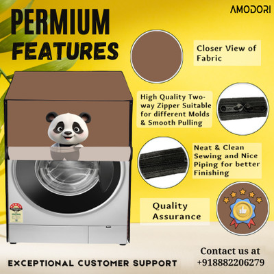 Amodori Front Loading Washing Machine  Cover(Width: 71 cm, Grey, Pink)