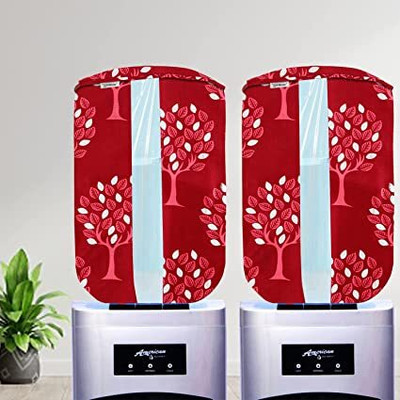 E-Retailer Water Dispenser  Cover(Width: 28 cm, 20L) With Elastic Closure And Water Level Indication, Pack of 2Pc (Maroon Leaf)