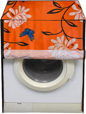 DREAMINDIANASSOCIATION Front Loading Washing Machine  Cover(Width: 67 cm, Orange, White)