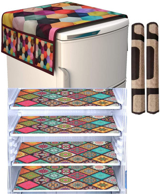 Crafteal Refrigerator  Cover(Width: 55 cm, Multicolor)