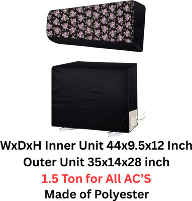 Triupati matter Air Conditioner  Cover(Width: 111 cm, Black::Purple)