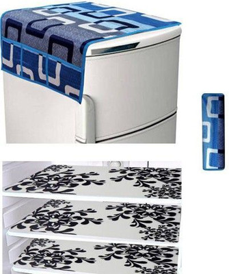 RichBox Fridge Mat(Width: 43 cm, WHITE, BLUE)