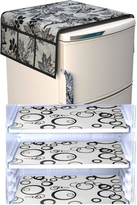 RichBox Refrigerator  Cover(Width: 54 cm, Black)