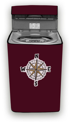 Hizing Top Loading Washing Machine  Cover(Width: 62 cm, Maroon, Silver)