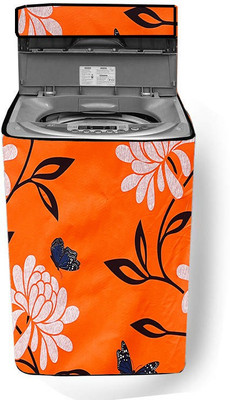 JM Homefurnishings Top Loading Washing Machine  Cover(Width: 51 cm, Orange, White)