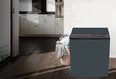 Hillberg Semi-Automatic Washing Machine  Cover(Width: 81.6 cm, Grey)