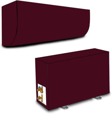 JM Homefurnishings Air Conditioner  Cover(Width: 91 cm, Maroon)