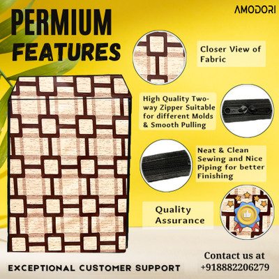Amodori Front Loading Washing Machine  Cover(Width: 63 cm, Beige)