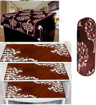 REVEXO Refrigerator  Cover(Width: 98 cm, Multicolor)