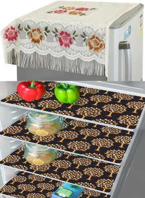 Crosmo Refrigerator  Cover(Width: 53 cm, Multicolor)