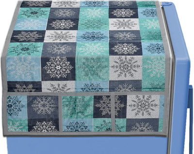 KUBER INDUSTRIES Refrigerator  Cover(Width: 98 cm, Blue)