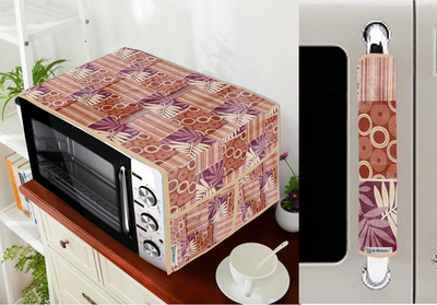 E-Retailer Microwave Oven  Cover(Width: 35 cm, Length-91cm) With utility Pockets and 1Pc Handle Cover (Maroon, Pack of-2Pcs)