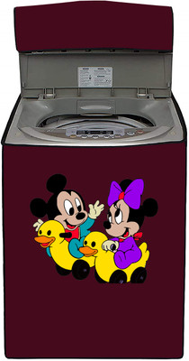 ME AND ME Top Loading Washing Machine  Cover(Width: 75 cm, Maroon, Yellow)