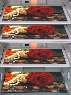 Dakshya Industries Fridge Mat(Width: 29 cm, Red, Multicolor)