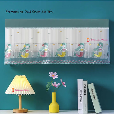 DARSHANAM WORLD Air Conditioner  Cover(Width: 97 cm, WHITE, GREEN)