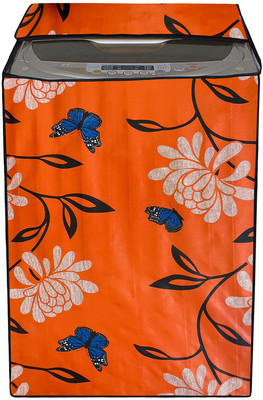 DREAMINDIANASSOCIATION Top Loading Washing Machine  Cover(Width: 58 cm, Orange, White)